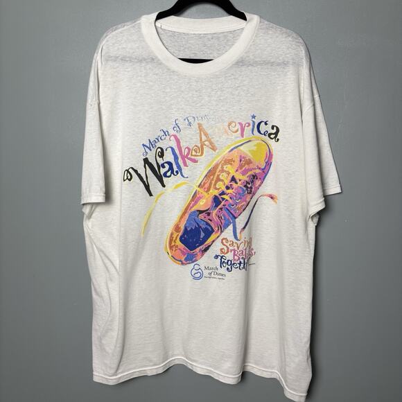 Vintage 1999 March Of Dimes Women’s XXL 2X Plus Oversized T Shirt 90’s Y2K - Picture 2 of 11